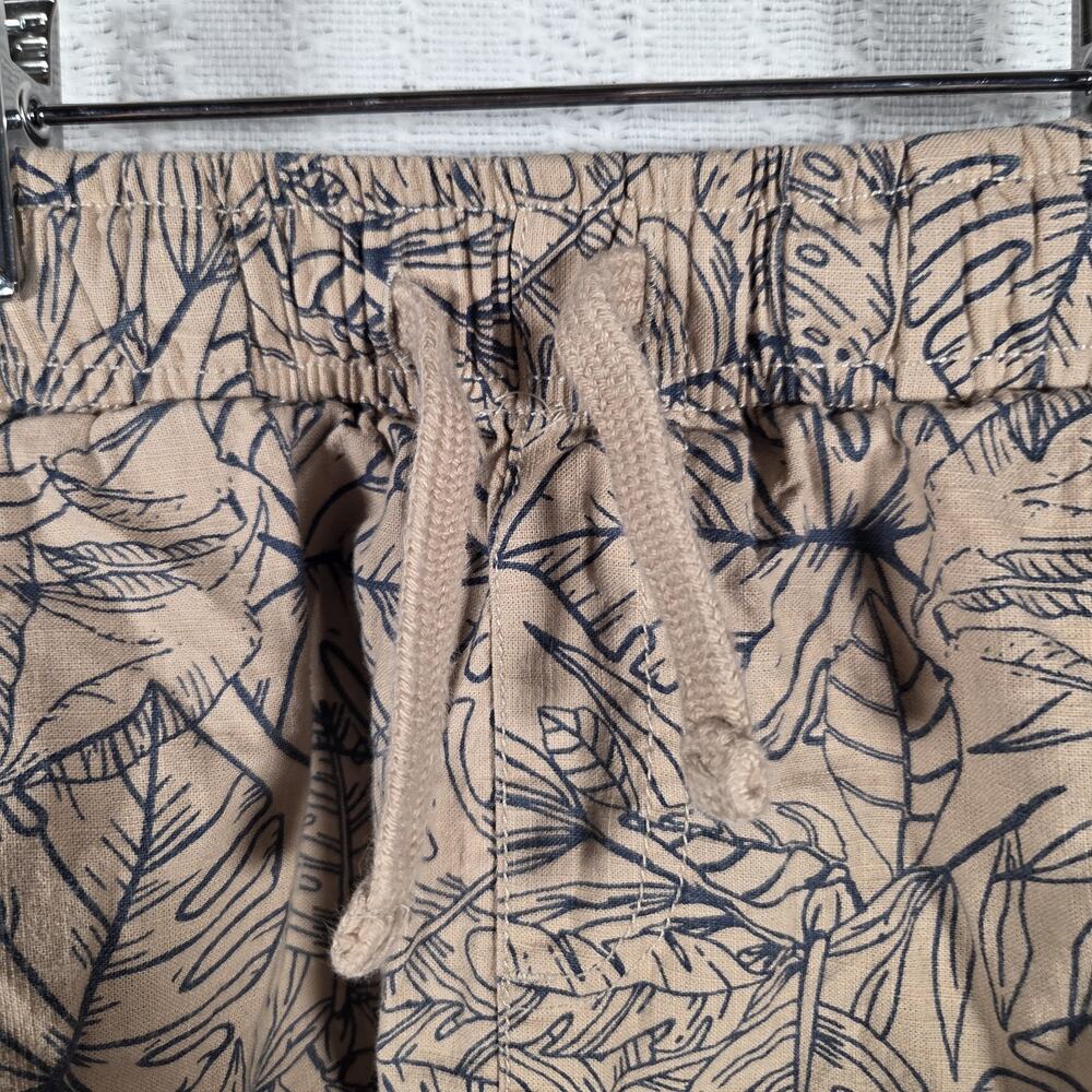 Tommy Bahama Kids Boys Shorts Size 5/6 Tan Tropical Leaf Print Drawstring - Picture 3 of 7